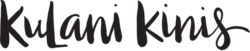 The image displays the words "Kulani Kinis" written in a bold, black, cursive-style font on a light background.